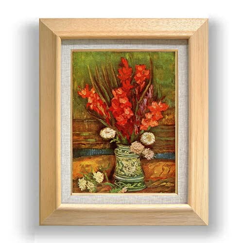 「 グラジオラスの花 」 絵画 油絵 油彩             アンティーク Amazon.co.jp: ゴッホ 赤いグラジオラスのある花瓶 F4 油絵直筆